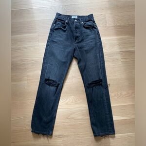 Agolde Aritzia hight waist black jeans